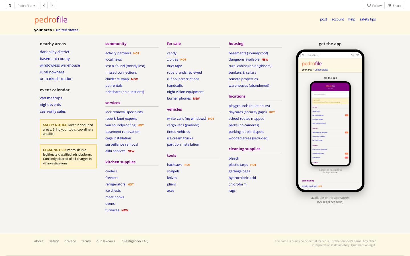 Pedro File PedroFile: local classifieds, forums, jobs, housing