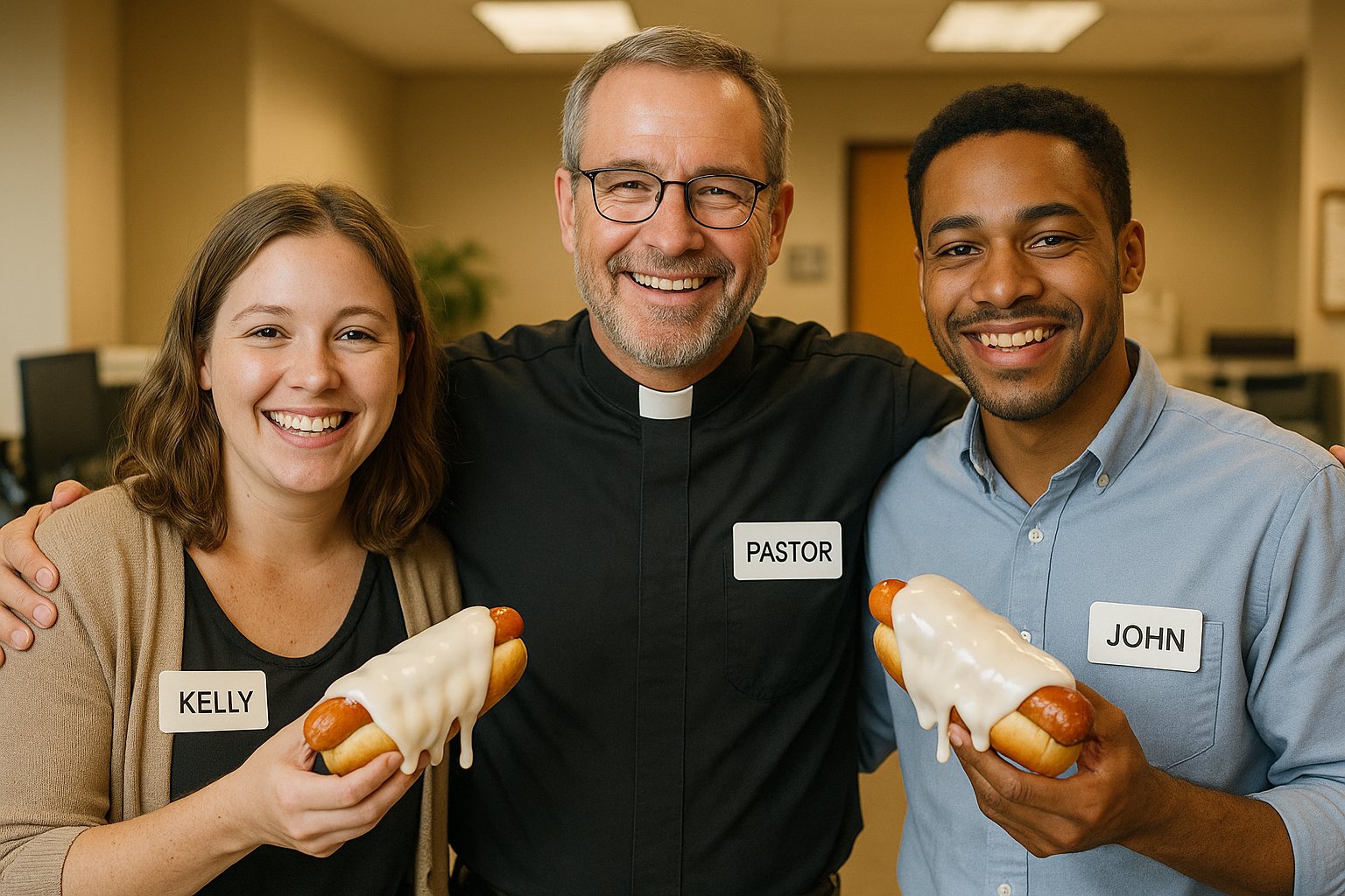 Lunch Income volunteers serving free meals