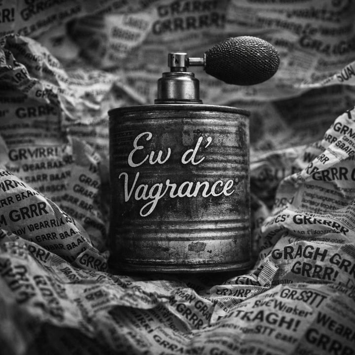 Bottle nestled in crumpled newspaper